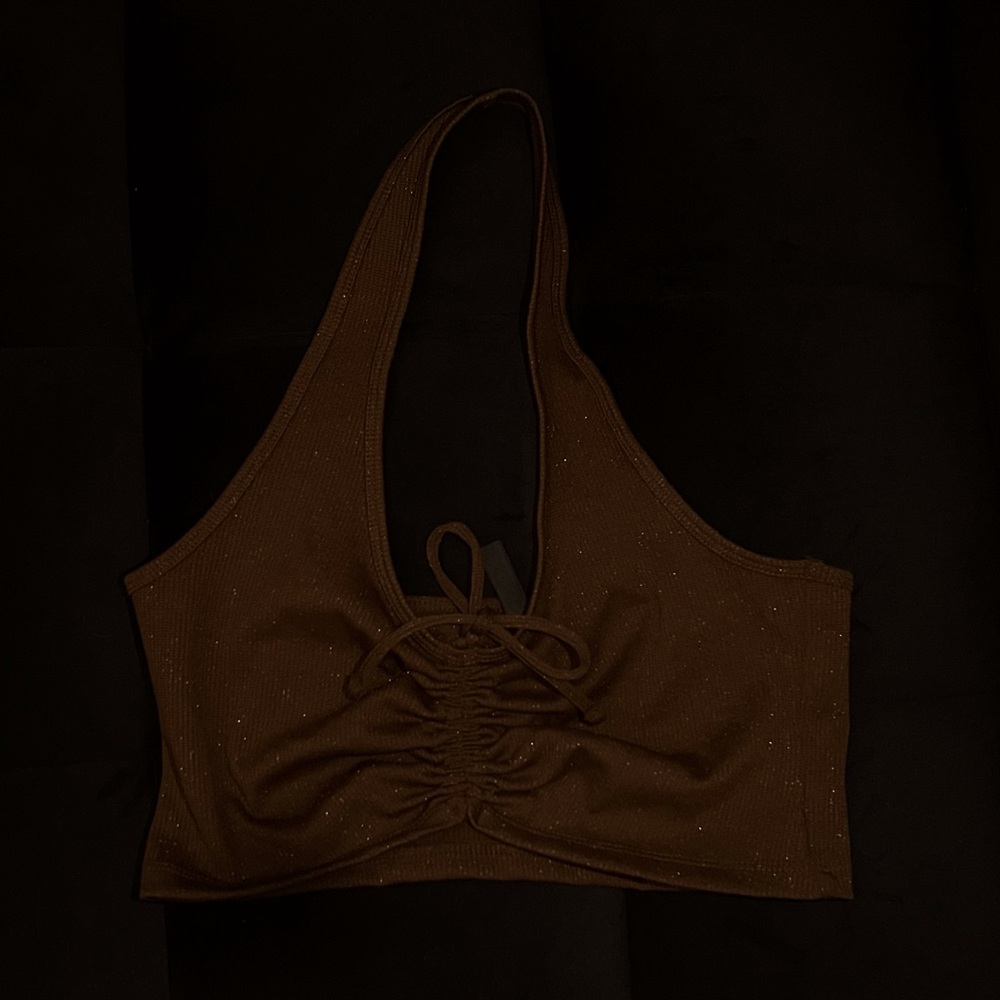 Brown Shimmery Halter Top